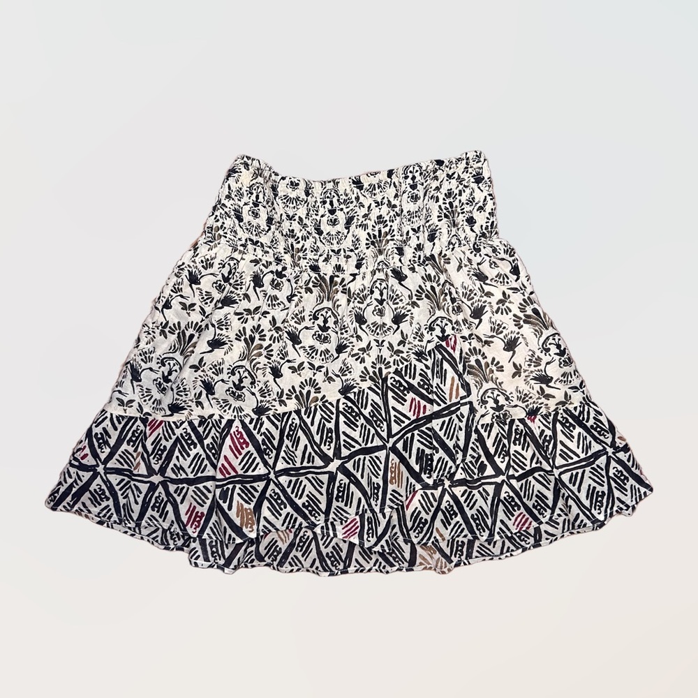 Free People XS Riviera Lined Floral Aztec Mini Skirt - Picture 2 of 9